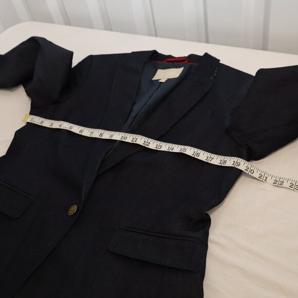 Banana Republic Women's Denim Look Blazer **Size 12 Fits 8** Blue Lined Preppy - Picture 8 of 11